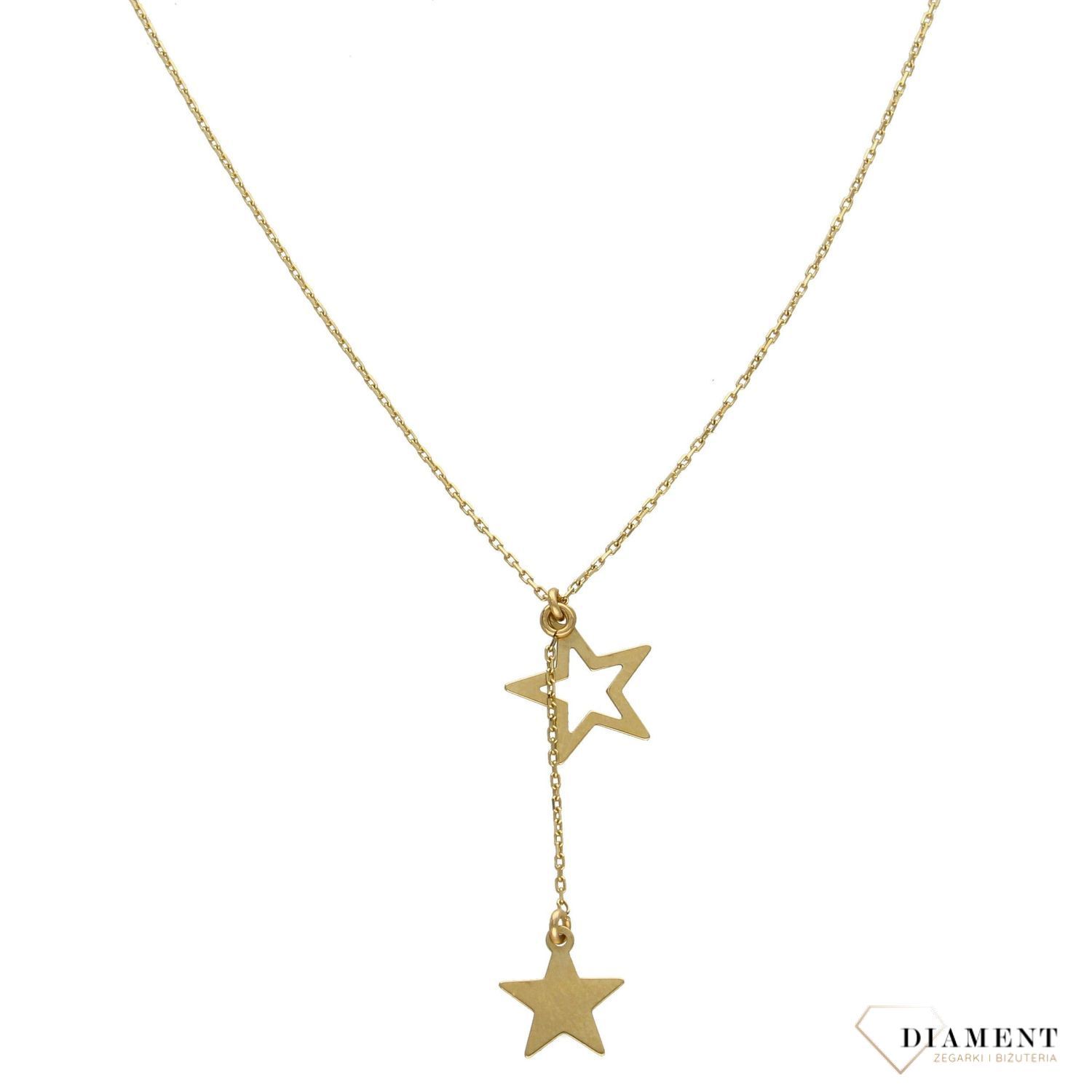 Naszyjnik złoty próby 585 gwiazdki NA 2058  ✓Złote Naszyjniki Damskie w Sklepie z Biżuterią zegarki-diament.pl.jpg